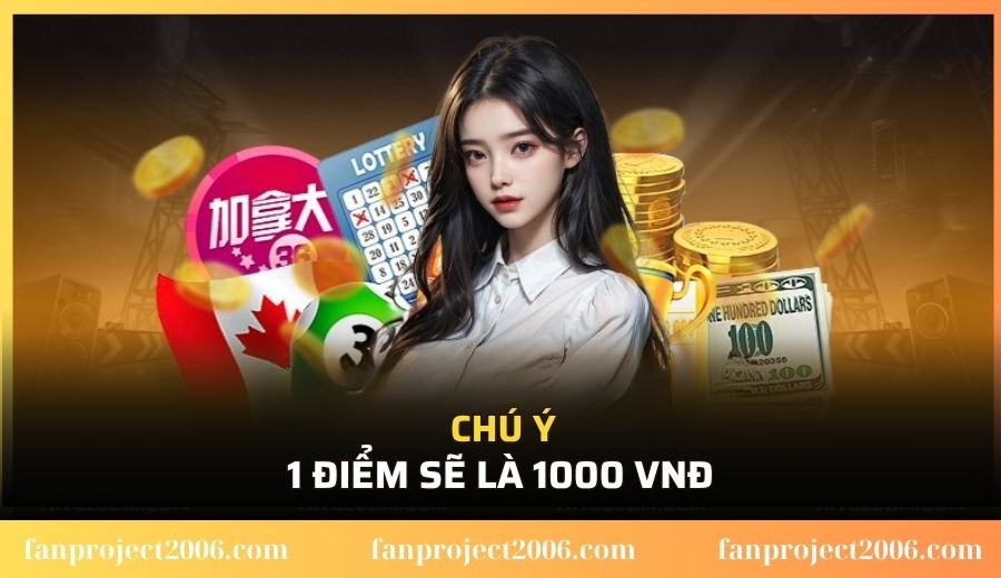 Chú ý 1 điểm sẽ là 1000 VNĐ