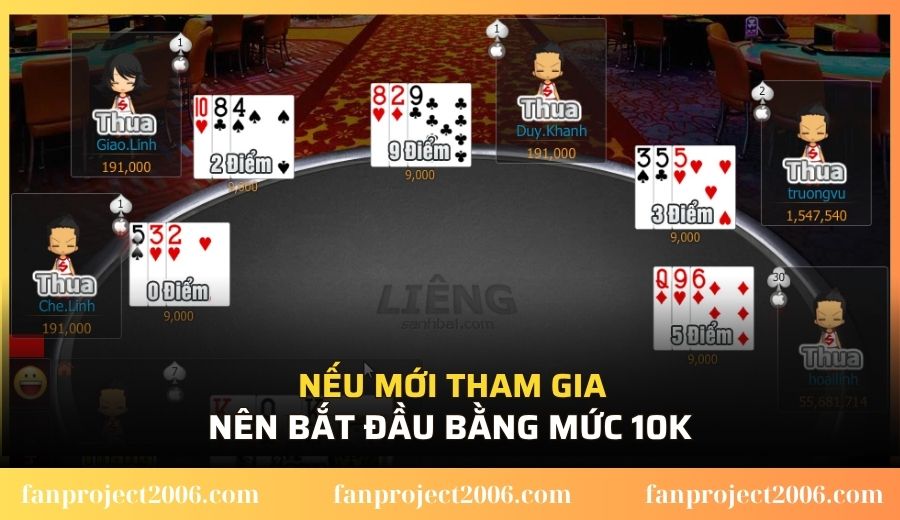Nếu mới tham gia nên bắt đầu bằng mức 10k